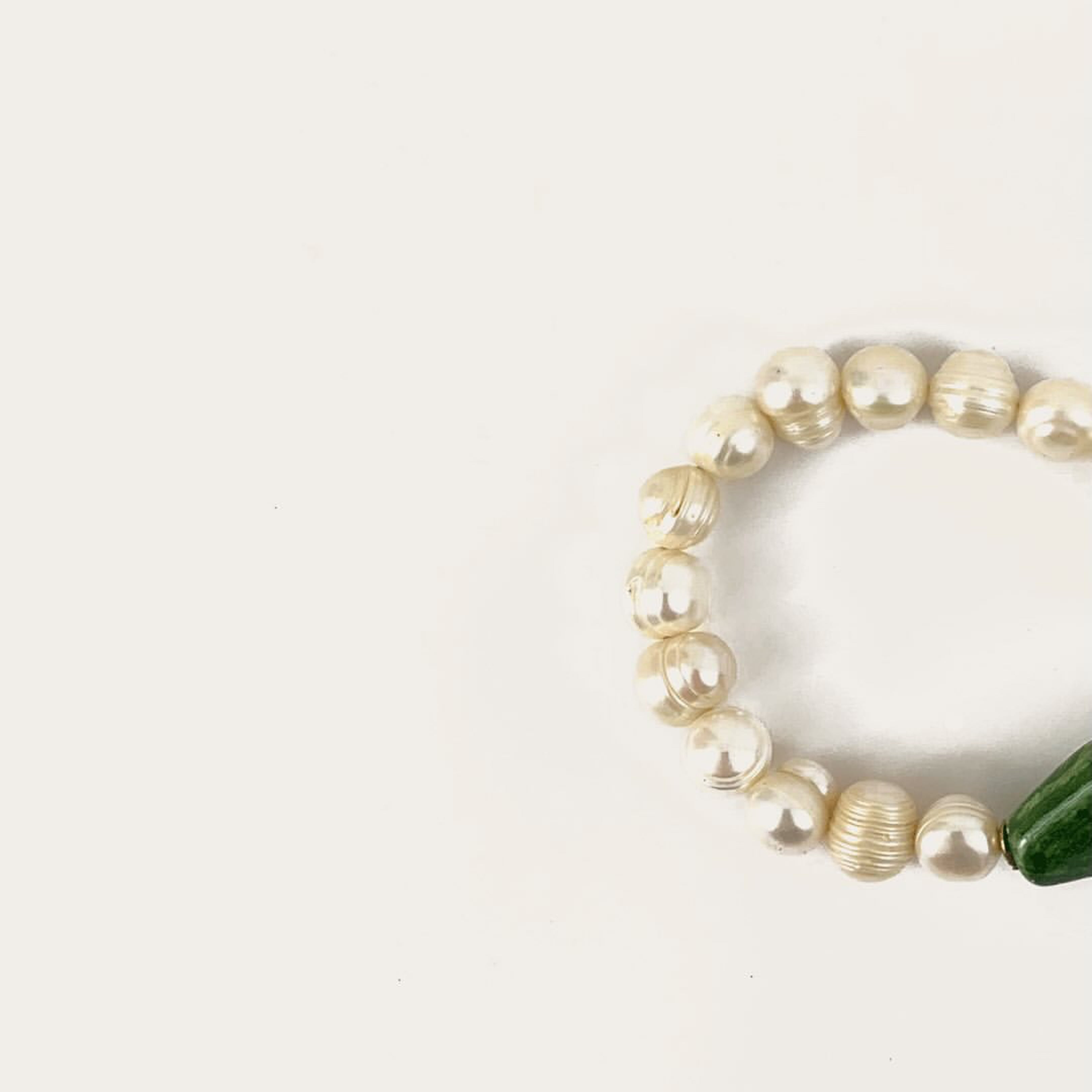 Ceramic and Pearl Cactus Bracelet