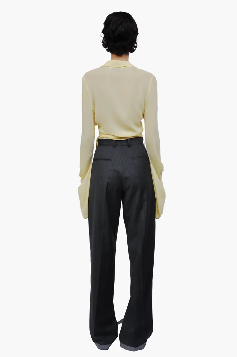 Tailored ankle strap pants