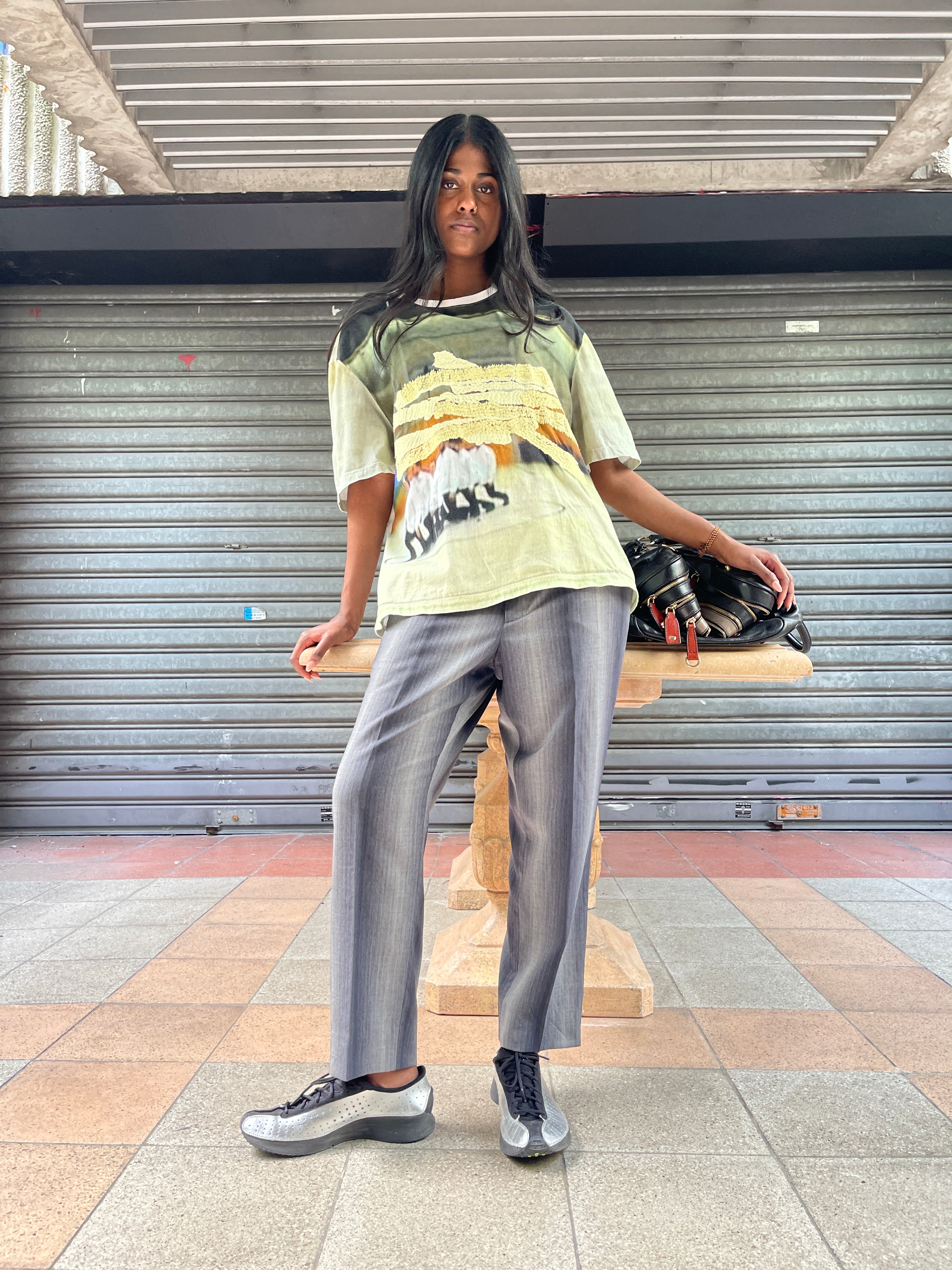 VERSACE Gradient Grey Trousers
