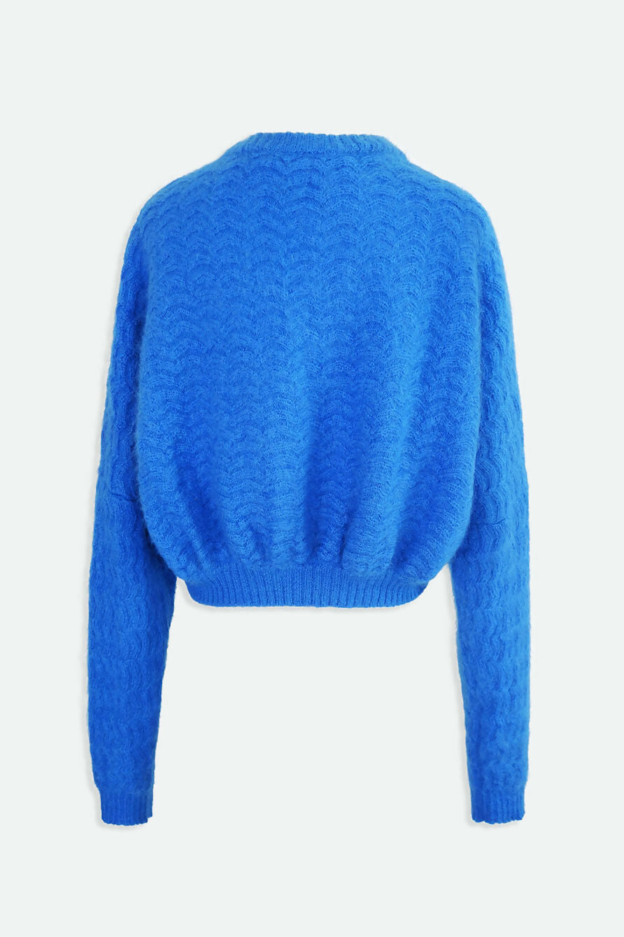 mohair zigzag sweater blue back - shadows