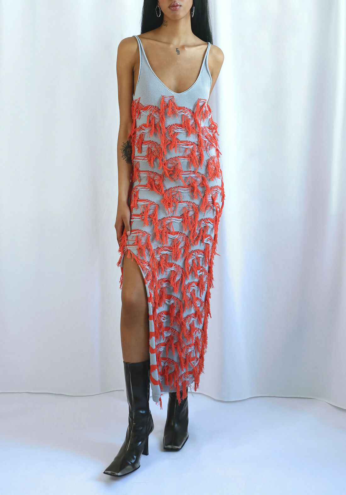 fringe dress red front1