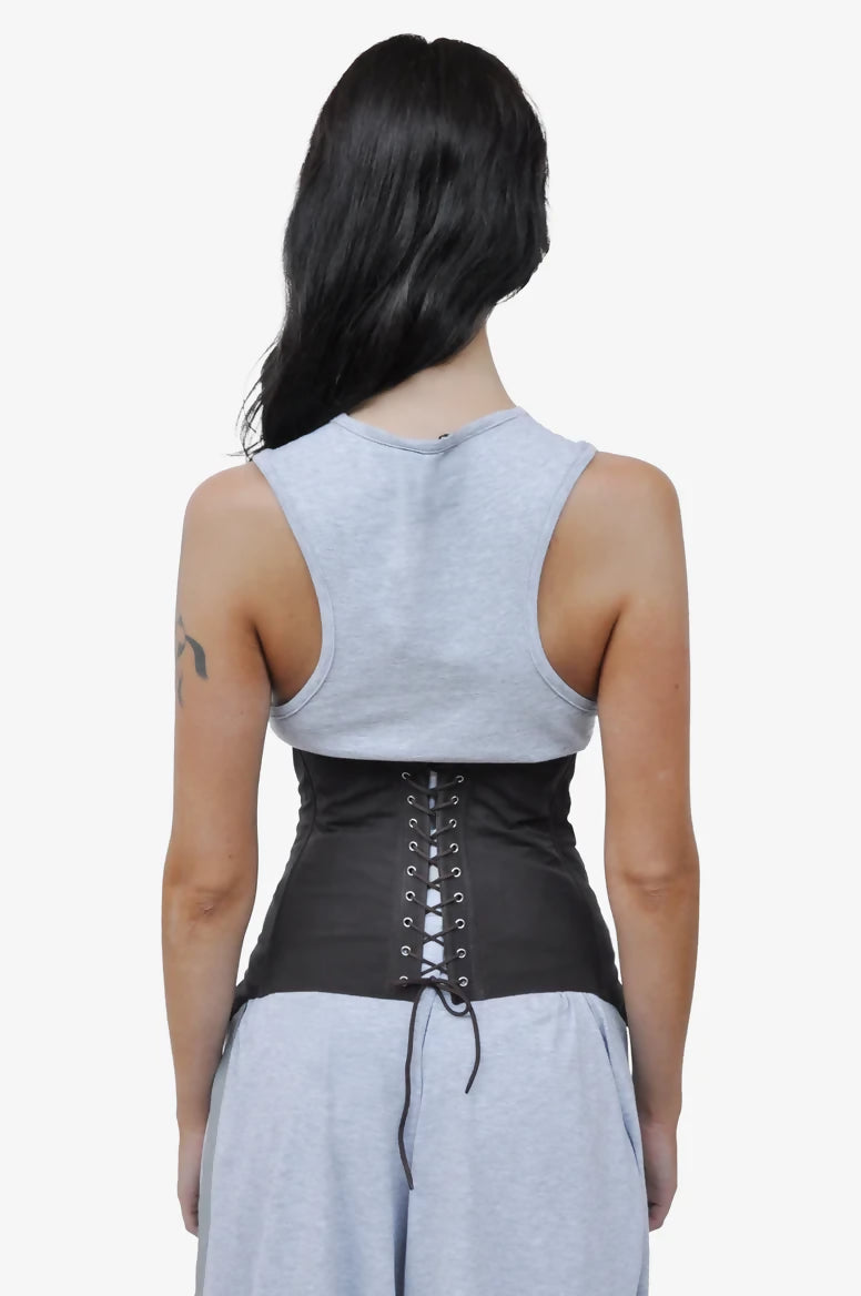 Wax Cotton Under Bust Corset