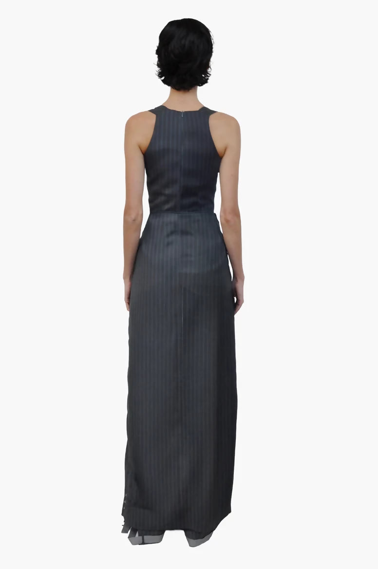 Majesty Wool Flanelle Long Panelled Dress