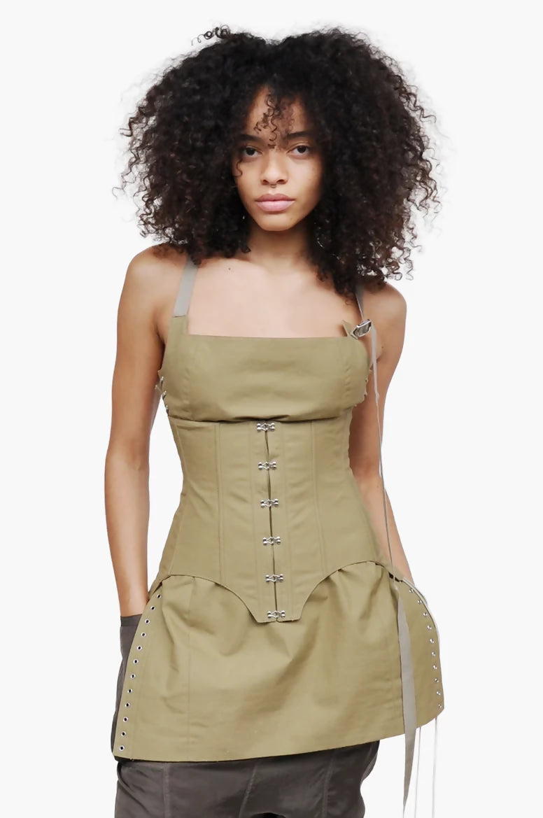 Wax Cotton Under Bust Corset
