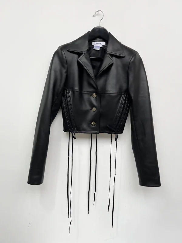 Short Leather Corset Jacket