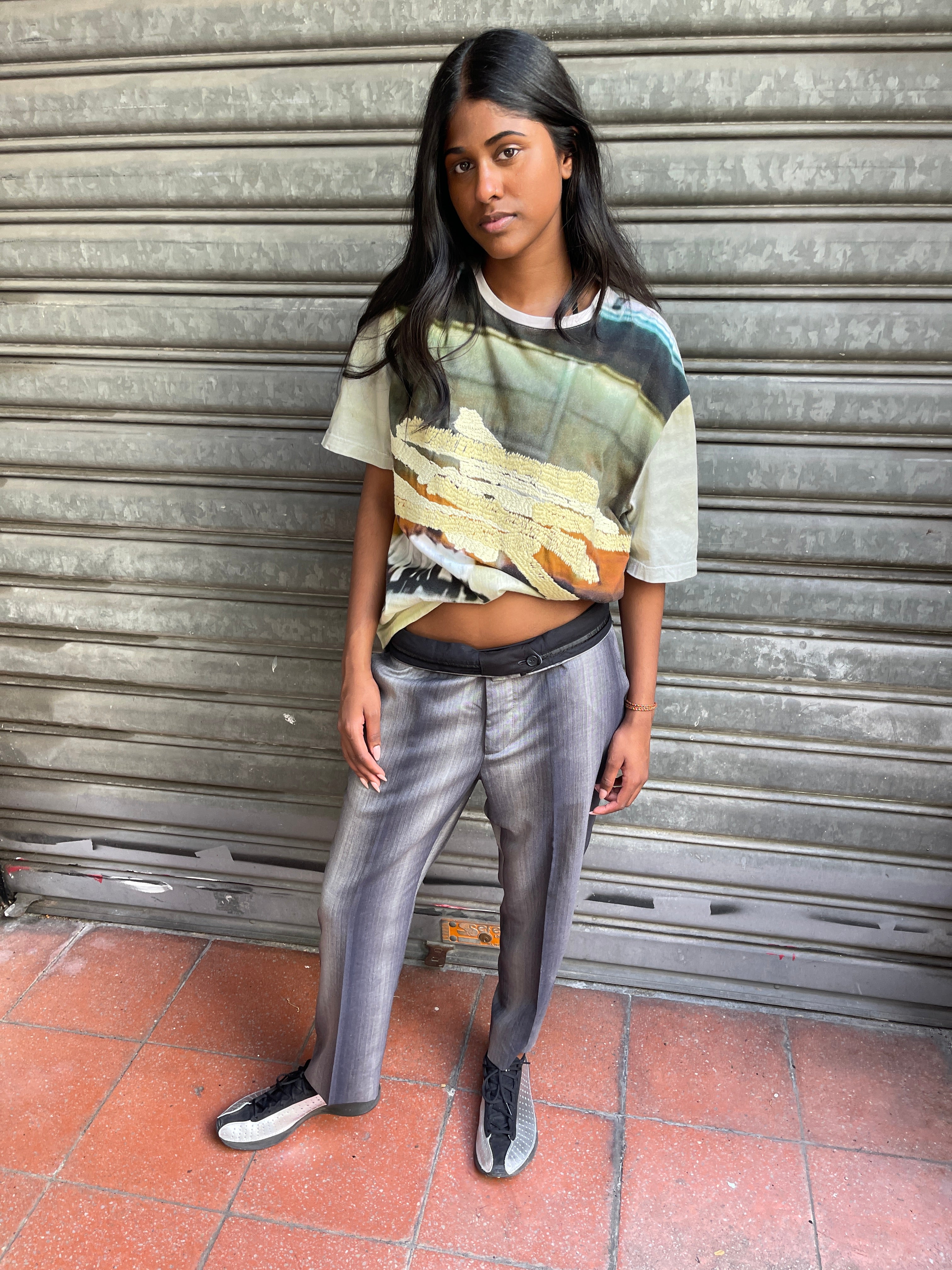 VERSACE Gradient Grey Trousers