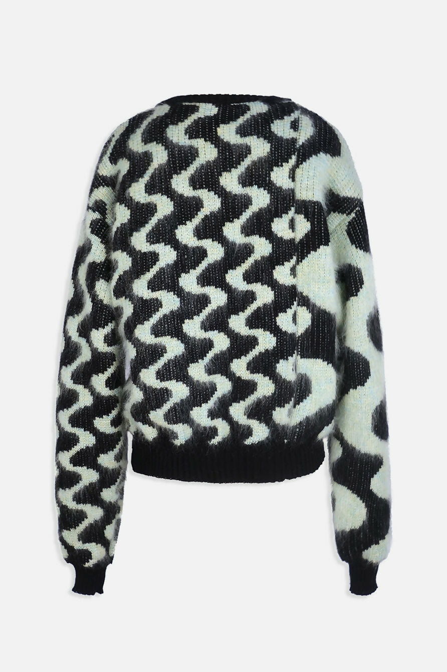 wavey sweater bright back - shadows