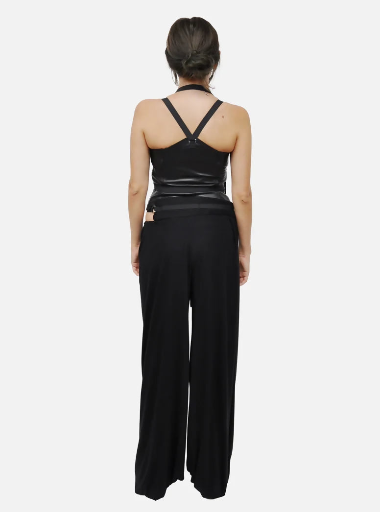 Strapped Leather Tank Top