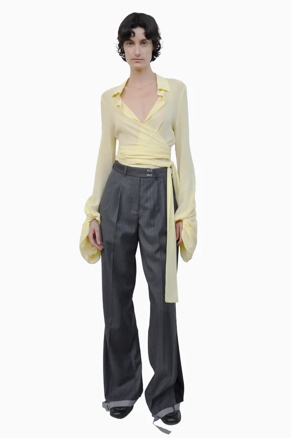 Tailored ankle strap pants