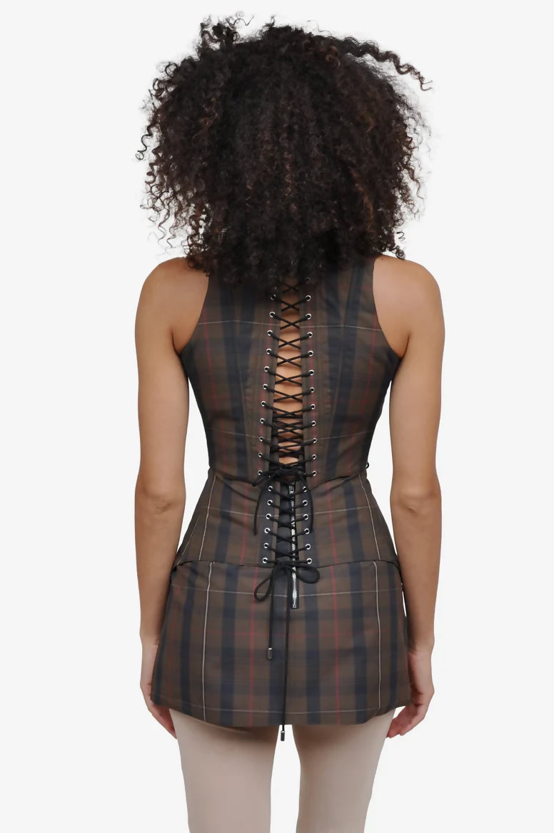 Wax Cotton Under Bust Corset
